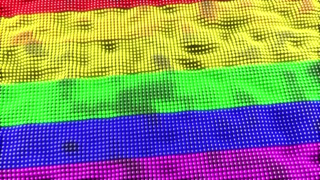 concepto web 60fps orgullo gay pixel agitando la bandera, 3d 4k uhd animación de bucle sin fisuras