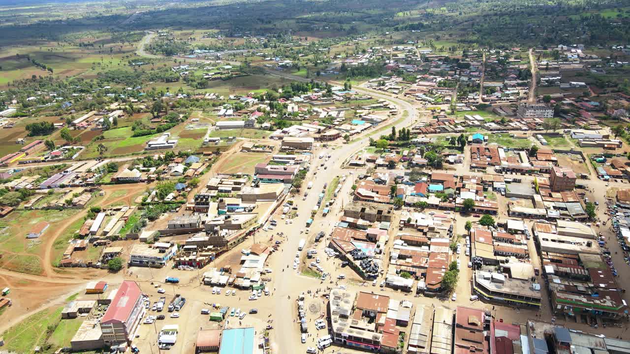 농촌 아프리카 정착지, 녹색 농업 농장, 케냐 주택, 가난한 정착 아프리카, 케냐의 농촌 주택