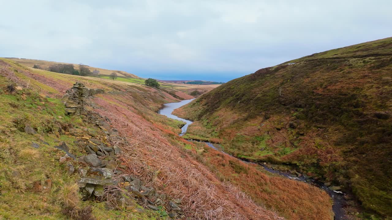 los páramos de yorkshire en el campo inglés