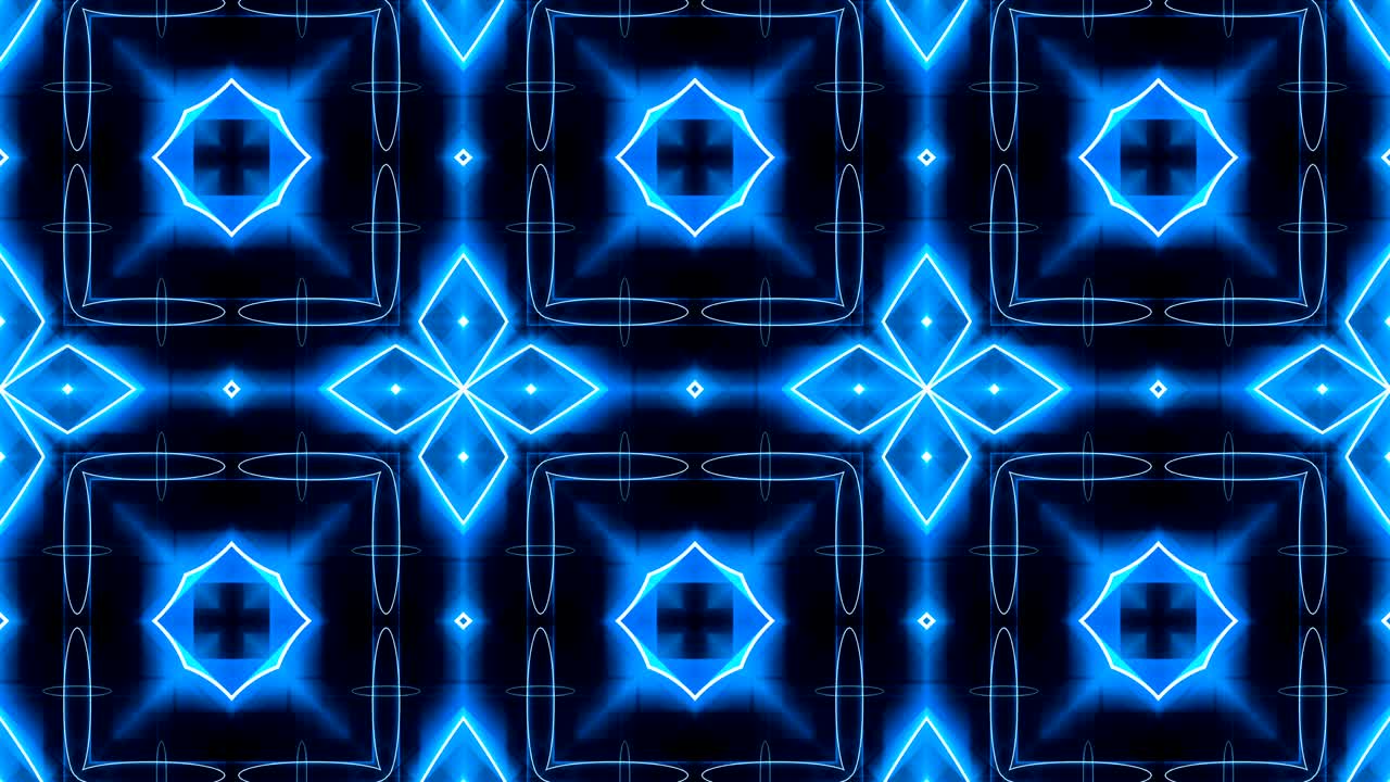 VJ Fractal blue kaleidoscopic background