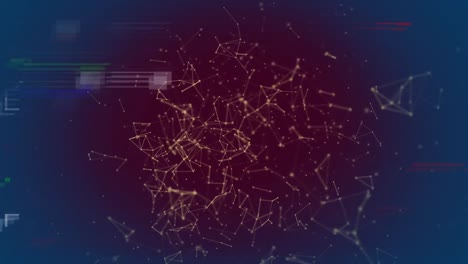 constellation moving in center of video with sizzle on background