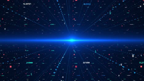 futuristic screen with animated digital graphs charts computer data background economy financial