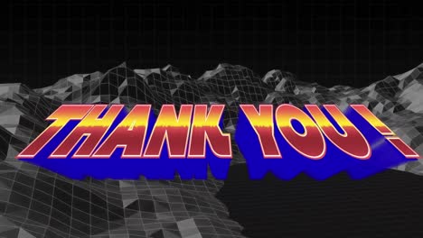 Animation-of-thank-you-text-over-metaverse-on-black-background