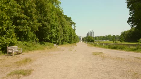 Former-historical-race-track-parc-in-Brussels,-Hippodrome-de-Boitsfort
