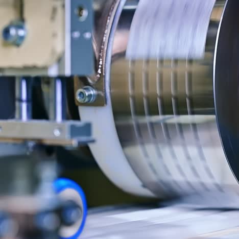 a factory for the production of diapers. production of a large batch of diapers on a special machine