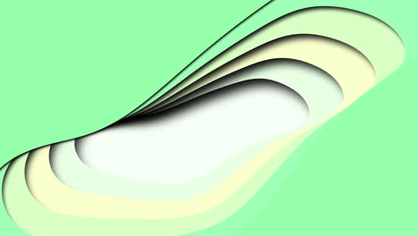 fluid motion flowing green and white curves