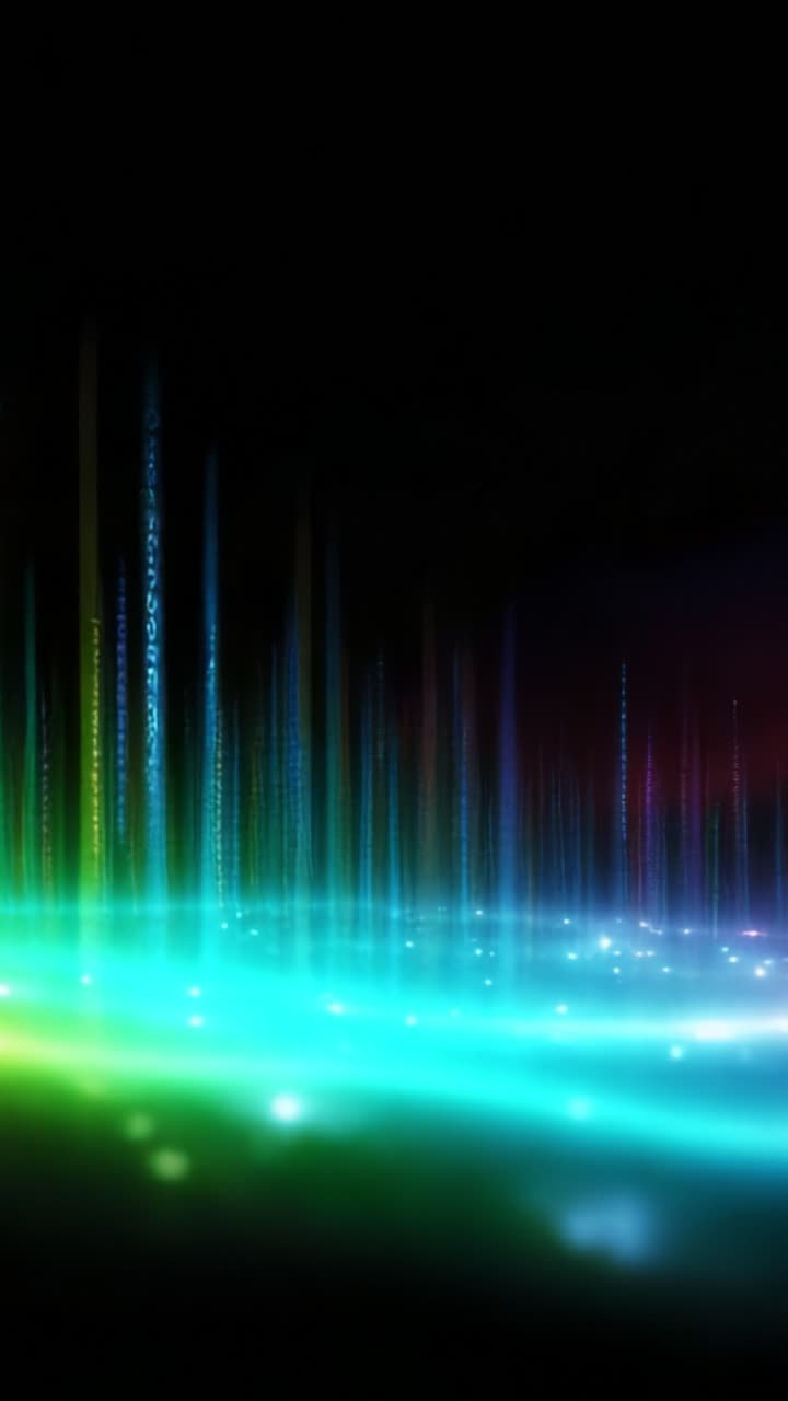 Vibrant Data Visualization: A Stunning Journey Through Colorful Binary Streams and Digital Waves Representing the Dynamic Nature of Information Flow