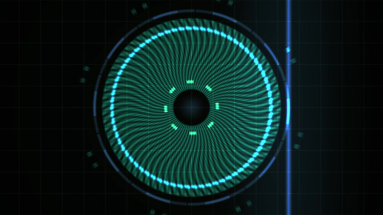 Futuristic Digital HUD Interface Scanning Animation