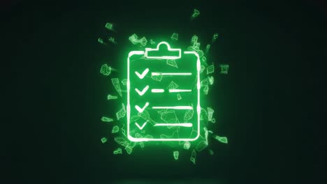 glowing checklist