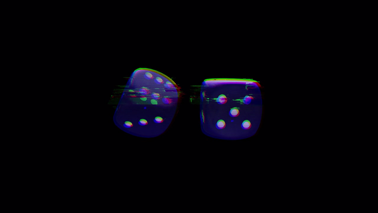 Animerede Glitch Noir-elementer på alfakanal