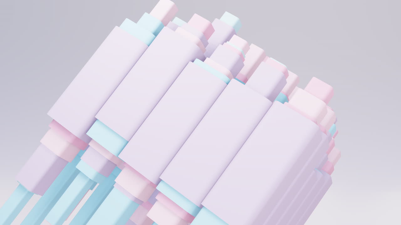 추상적인 3d 파스텔 기하학적 모양