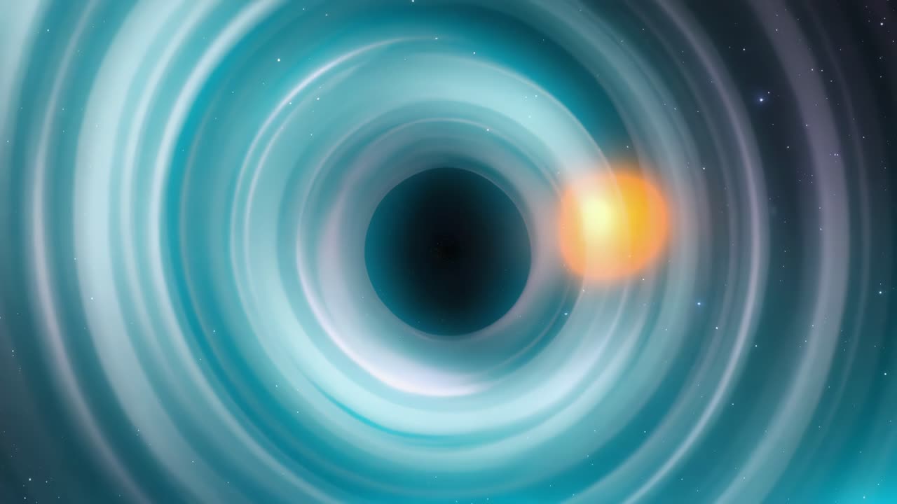 un agujero negro en el espacio