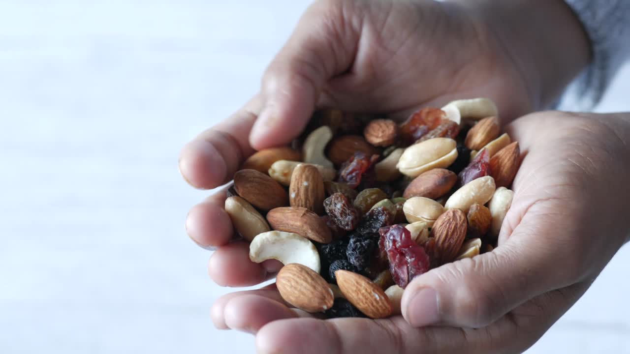 Handful of Mixed Nuts and Dried Fruits