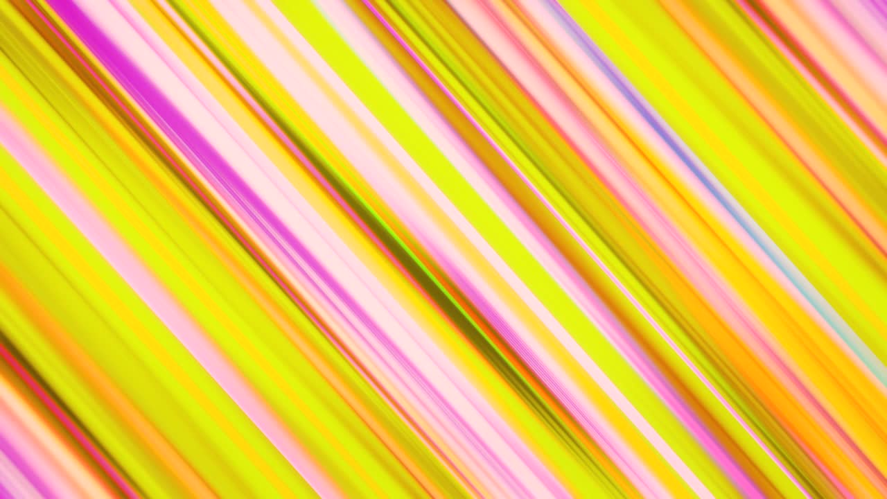 많은 대각선 네온 광선이 검은 바탕에서 박이고 색을 바니다. 무결한 루프. 애니메이션. 추상적인 평행한 빨간색, 분홍색, 노란색 및 녹색 이 빠르게 움직입니다.