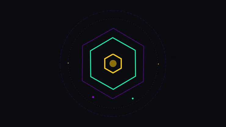 Abstract Geometric Motion Graphics with Rotating Hexagons