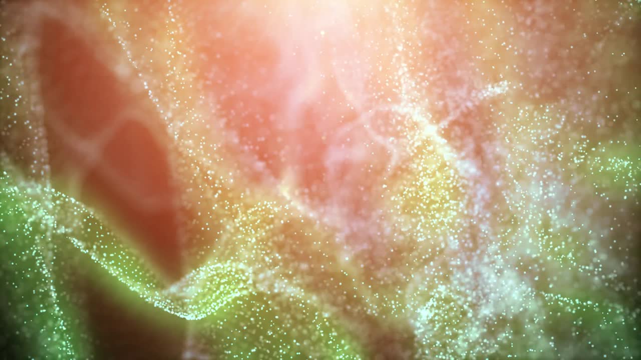 추상적인 배경 3d 렌더링: 무작위 크기의 혼란스러운 입자