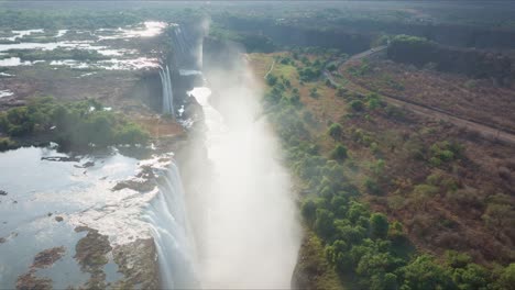 victoria falls zimbabwe aerial view 4k 06