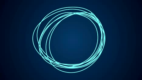 círculo de garabateo dibujado a mano, elemento de diseño del logotipo. video gráfico de movimiento