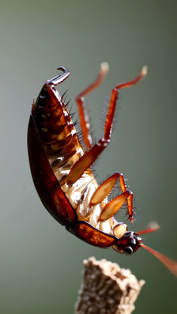 A Cockroach Upside Down