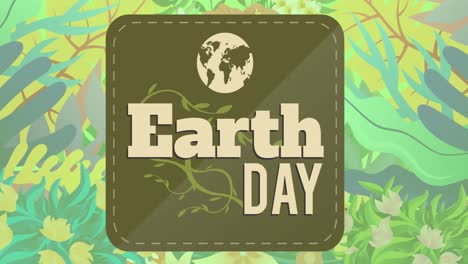 animation of earth day over jungle background