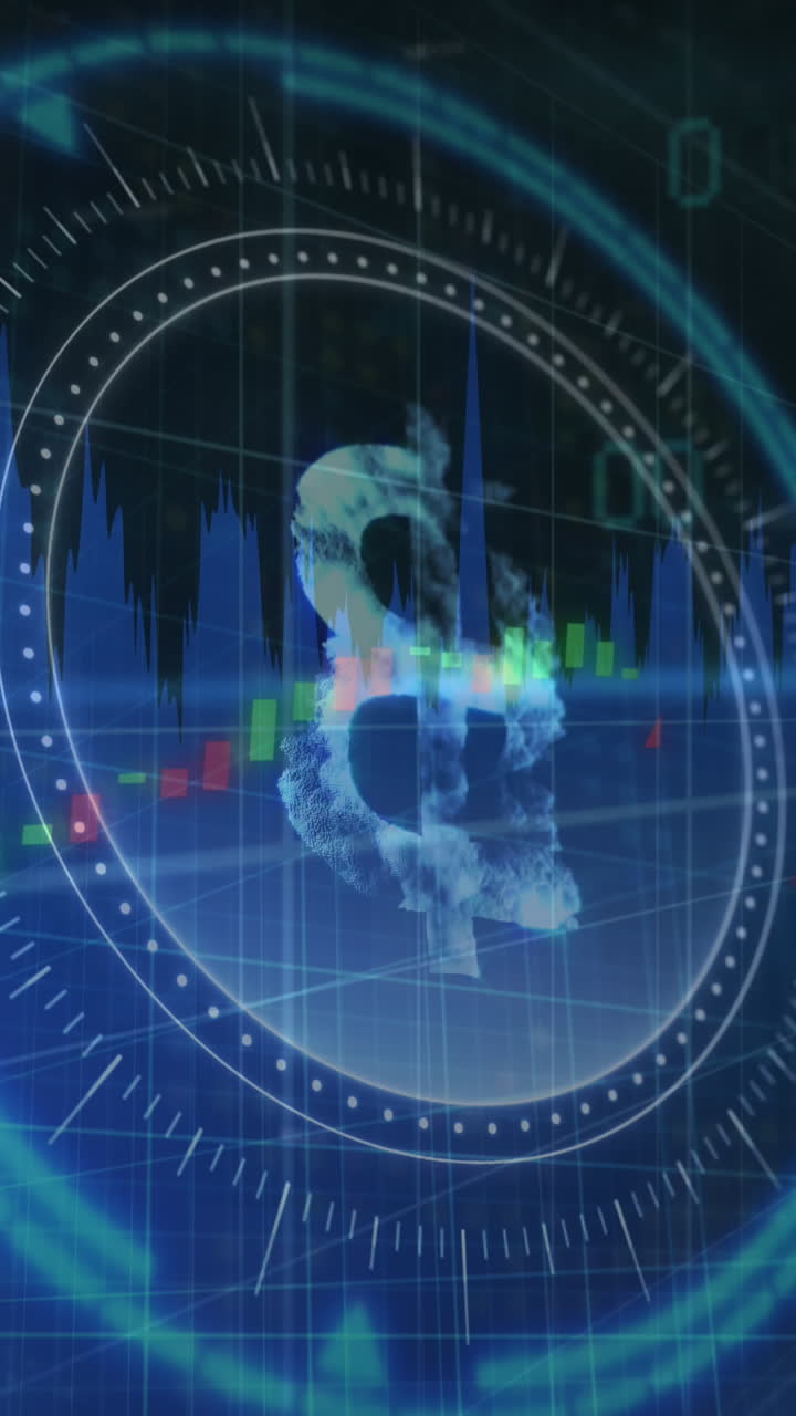 animación del procesamiento de datos sobre un fondo negro