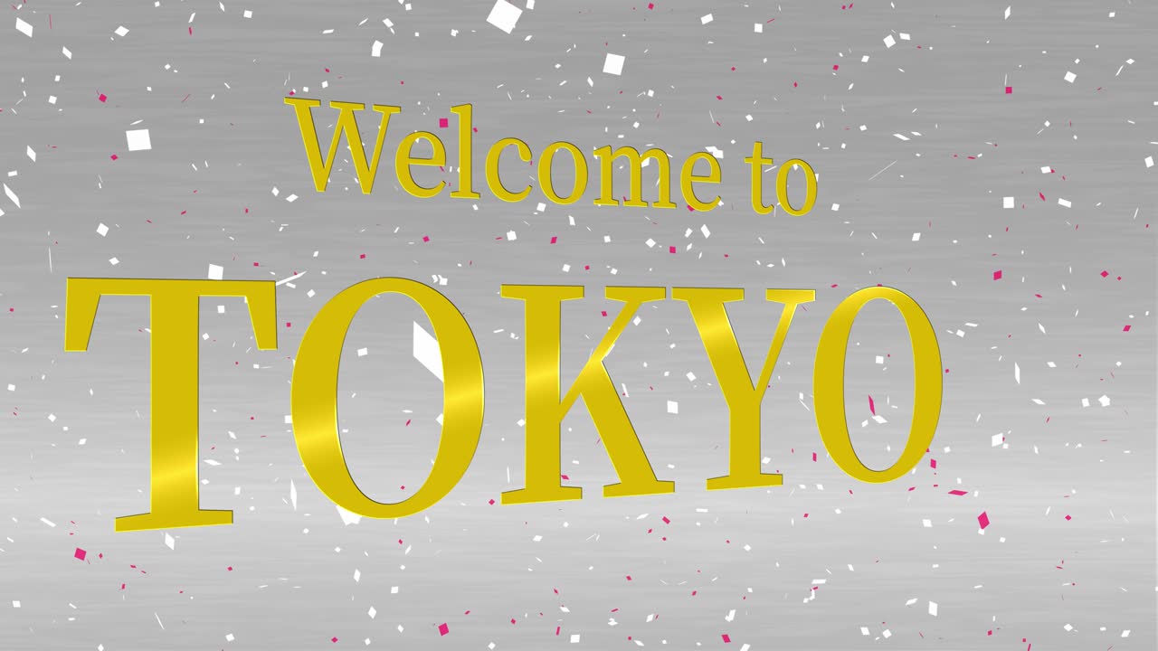 도쿄에 오신 것을 환영합니다: 메시지, 텍스트, 애니메이션, 모션 그래픽