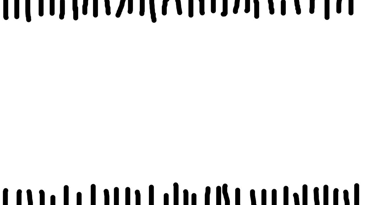 White background with black short strokes on top and bottom. Loopable stop motion.