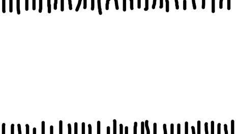 white background with black short strokes on top and bottom. loopable stop motion.