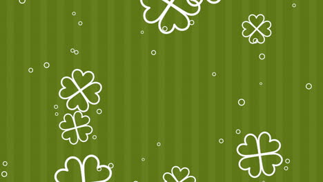 animation saint patricks day with motion green shamrocks 19