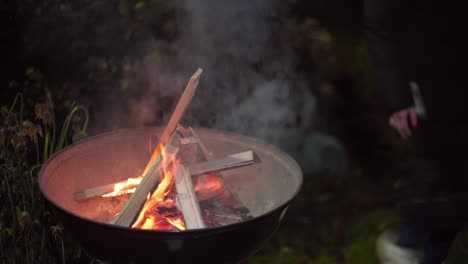 red and hot coals shimmer beautifully in the dark