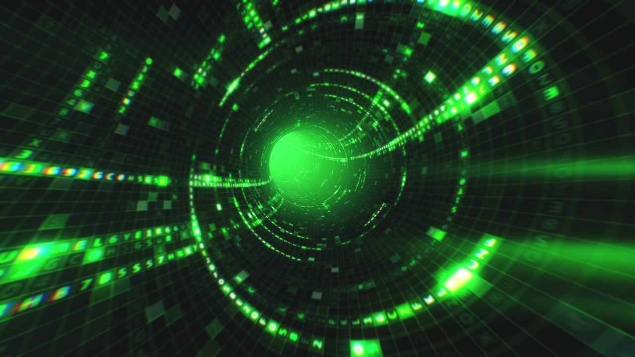 Digital Green Tunnel