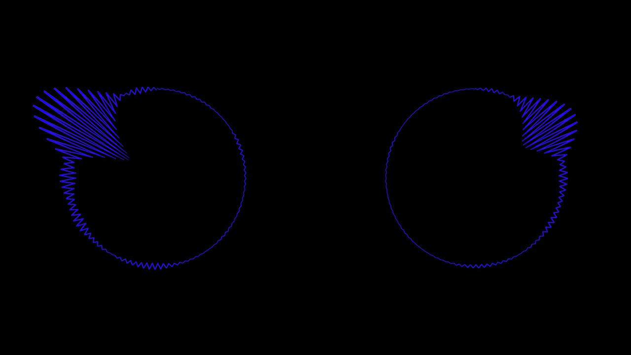 círculo de espectro de audio visualizador de audio gráficos de movimiento