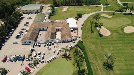 Aerial-View-Of-El-Paraíso-Golf-Car-Park-In-Malaga