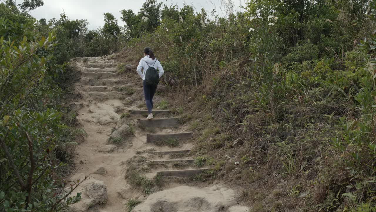 vista trasera de una mujer