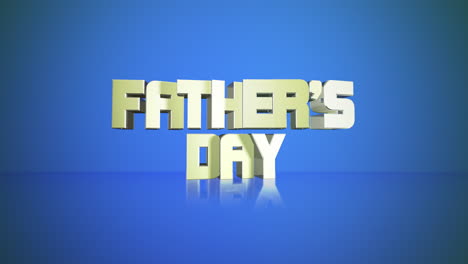 modern fathers day text on fashion blue gradient