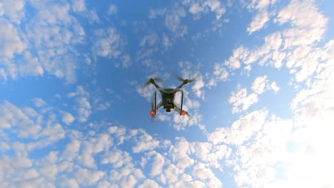 slow motion footage of a drone hovering in the air