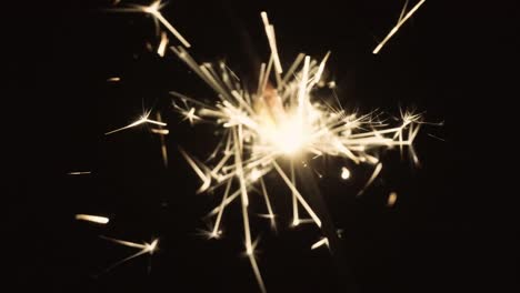 close-up of a sparkler on black background