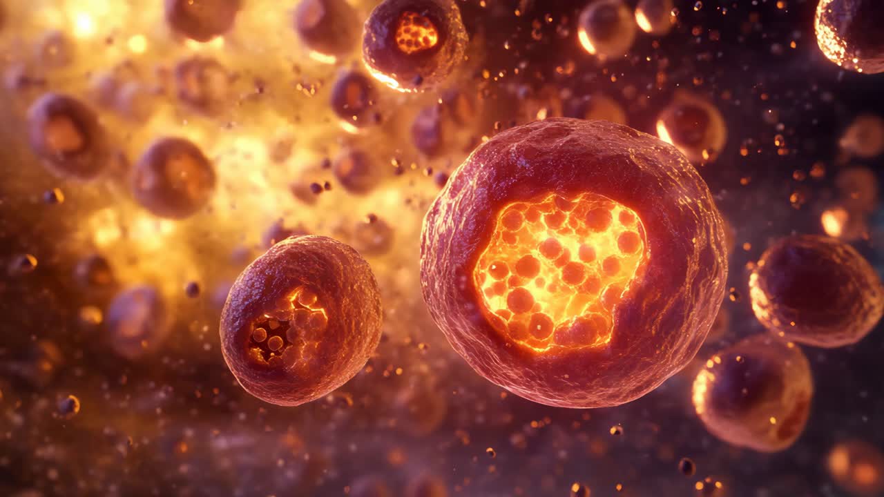 ilustración 3d de las celdas