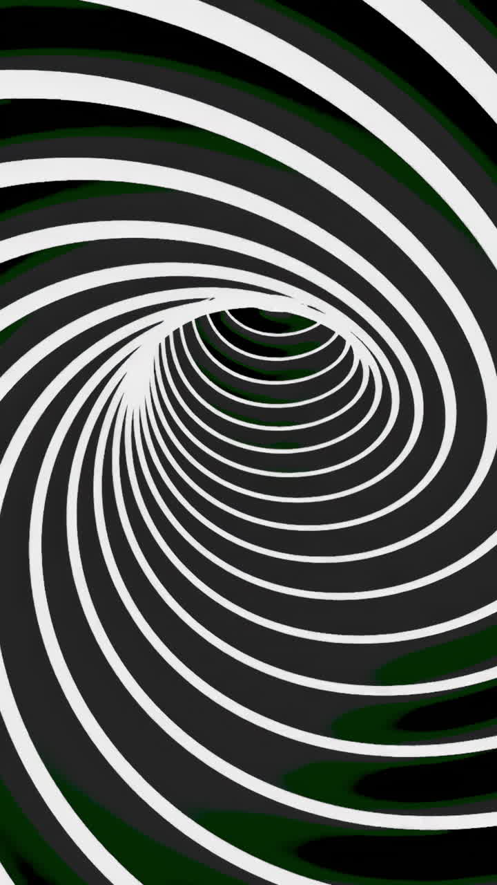 Abstract Tunnel a spirale bianco e nero