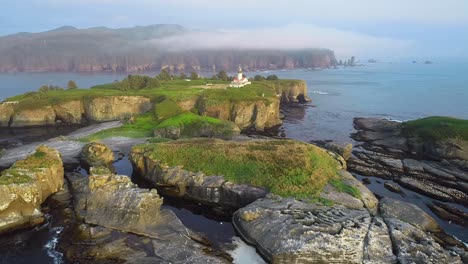 flying 2 miles west on tip of washington state called cape flattery