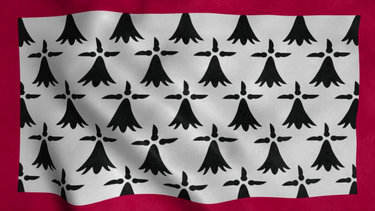 la bandera de la limusina, francia, ondeando en el viento, el fondo del cielo azul