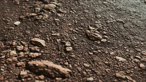 closeup of dirty ground road