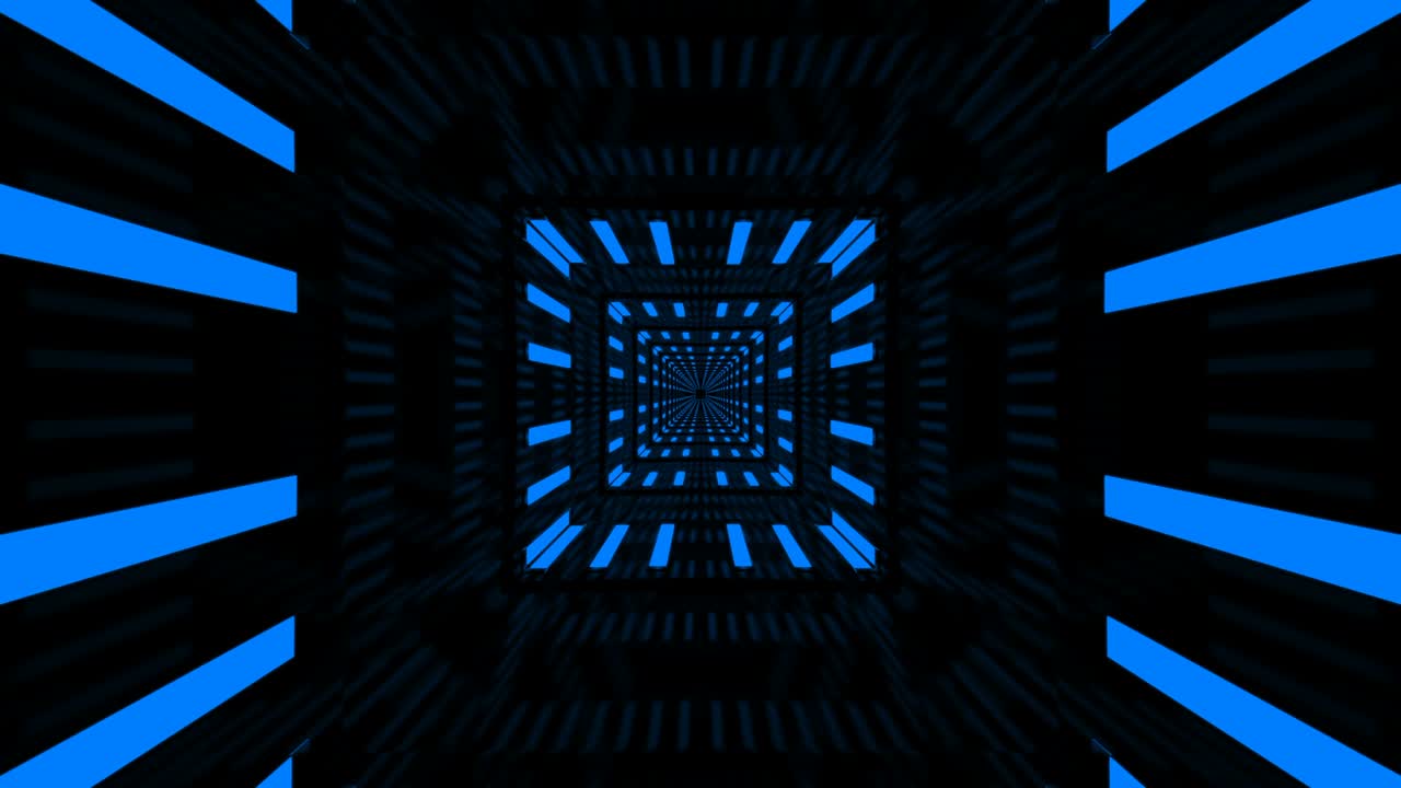 Blue Looped Glossy Background Tunnel