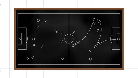 Animation-Der-Sportspielstrategie-Auf-Weißem-Kariertem-Papierhintergrund