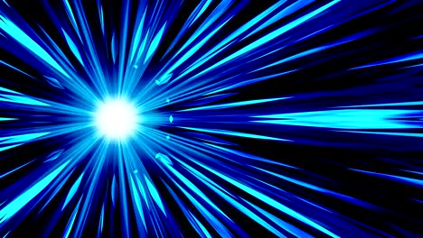 starburst rays in space. cartoon beam loop animation. future technology concept background. explosion star with lines.