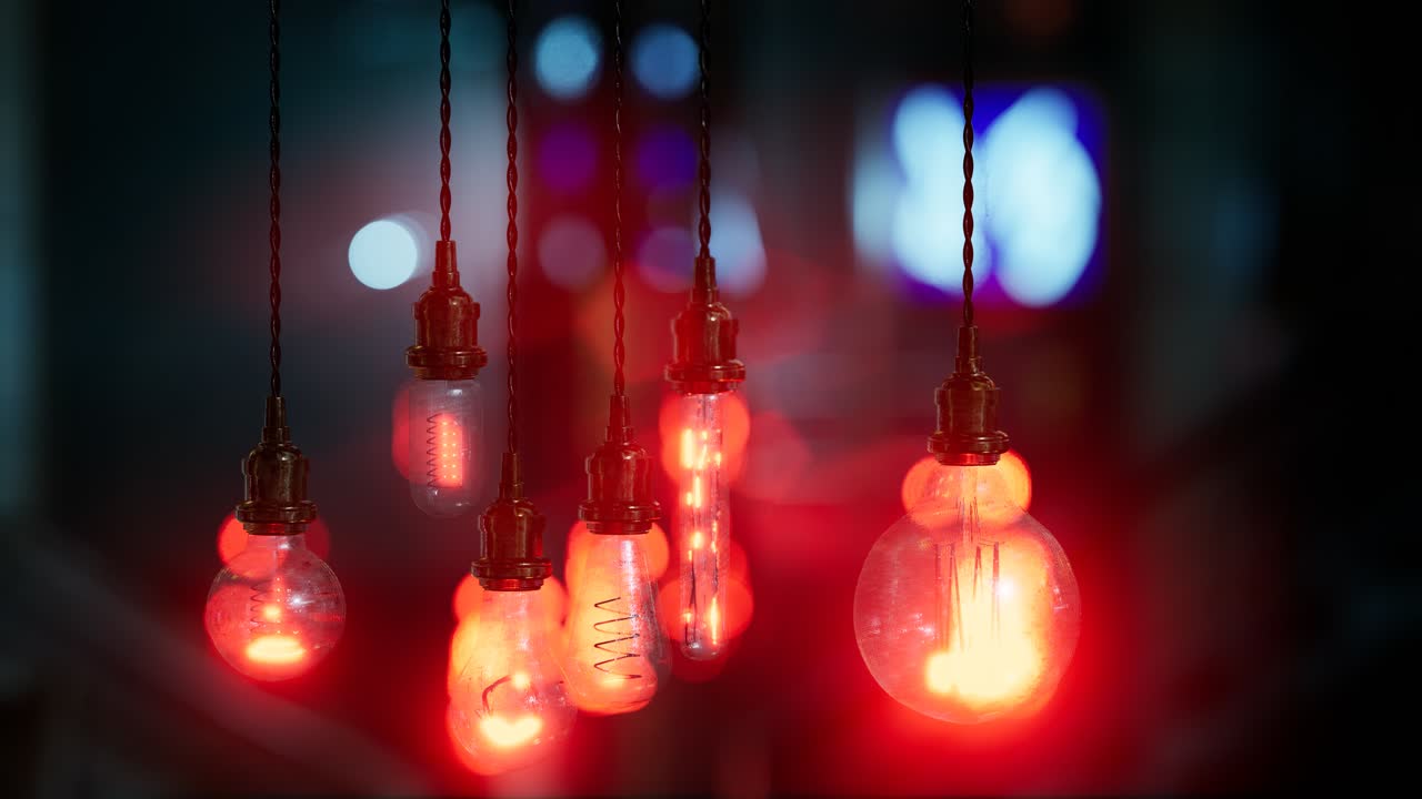 오래된 레트로 빈티지 열광 전구