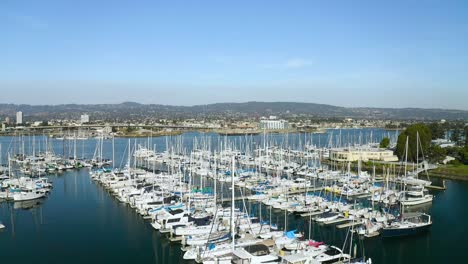 descending into the port as slips full of sailboats arrive before your eyes