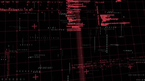 Animation-Der-Datenverarbeitung-Auf-Schwarzem-Hintergrund