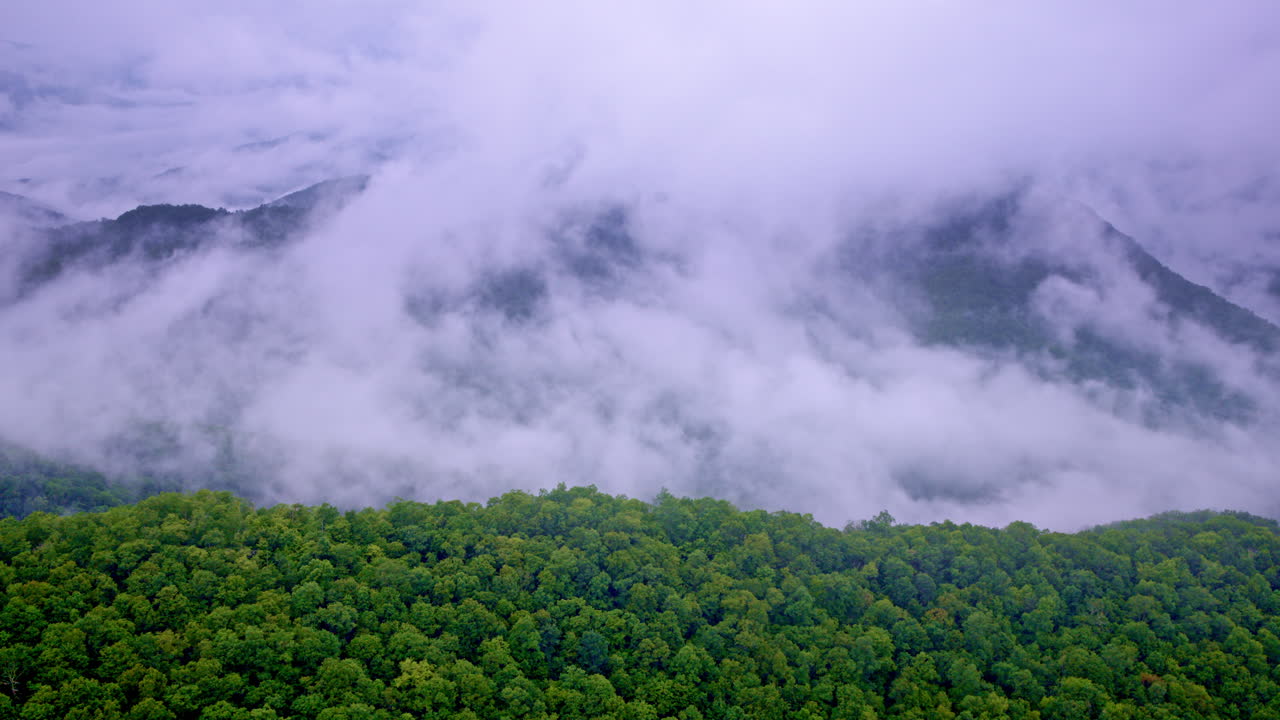 Drone footage explores the mist-shrouded ridges of the Smokies