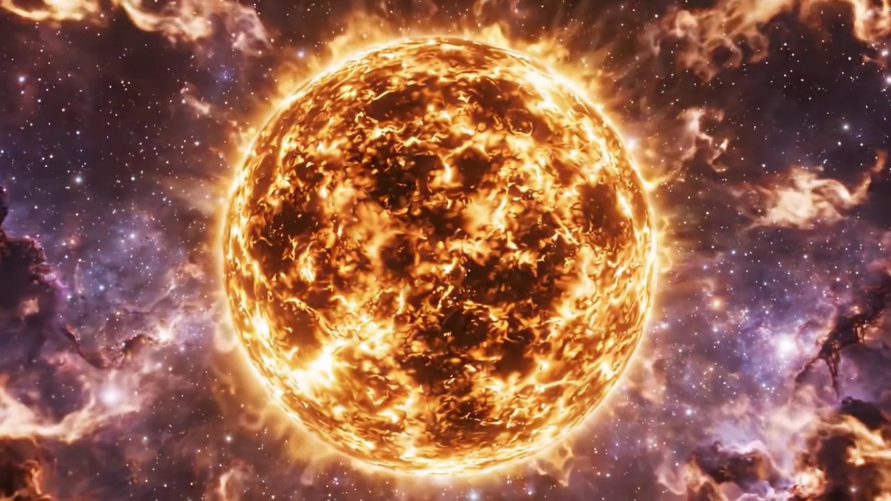 En fantastisk rejse gennem kosmos: Vidne til forvandlingen af en himmelstjerne omgivet af det uendelige rum og fjerne galakser i to billeder.